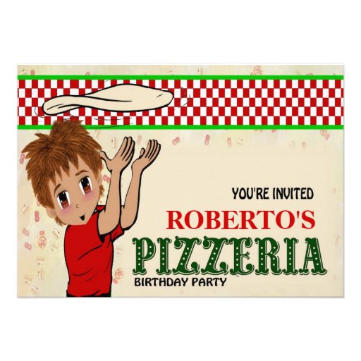 Roberto's Pizzeria Party Invite