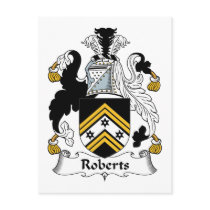 Roberts Family Crest postcards