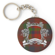 Robertson Tartan Shield Keychains