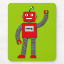 Robi the Retro Robot Mousepad