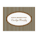 Robin blue chocolate brown custom recipe card postcard