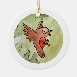 vivid arts robin ornaments