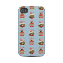 Robin Christmas pattern Apple Iphone case Iphone 4 Tough Case