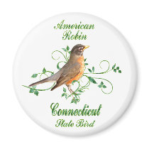 Robin Connecticut State Bird Magnet