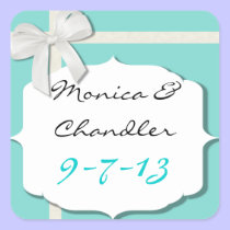 Robin Egg Blue Custom Wedding Stickers stickers