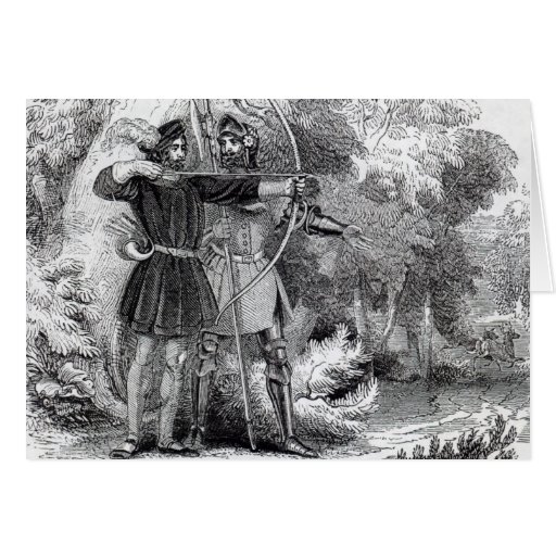 Robin Hood and Little John Greeting Card
