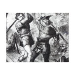 Robin Hood and Little John Stretched Canvas Print