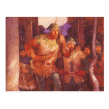 Robin Hood and the Men of Greenwood  by NC Wyeth Postcard