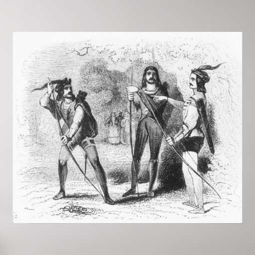Robin Hood, Scarlet and John Print