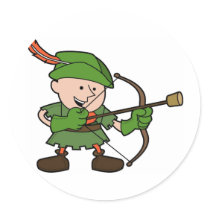 Robin Hood Round Sticker