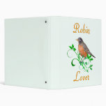 Robin Lover Vinyl Binder