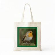 Robin on a Post Bag bag