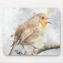 Robin Redbreast Mouse Pads