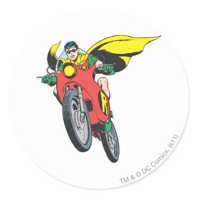 Robin Rides 2 stickers