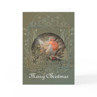 Robin Snowglobe Christmas Card card