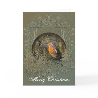 Robin Snowglobe Christmas Card card
