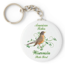 Robin Wisconsin State Bird keychains