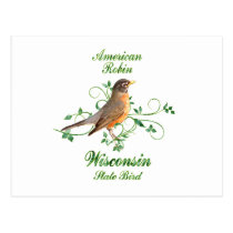 Robin Wisconsin State Bird postcards
