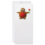 Robin with a rose personalized rack card