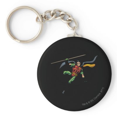 Robin with Staff keychains