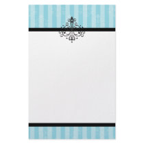 Robin's Egg Blue Flourish stationery by trennea Robin's Egg Blue Flourish stationery