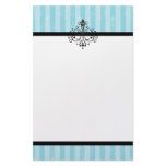 Robin's Egg Blue Flourish Custom Stationery