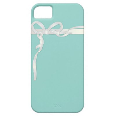 Robin&#39;s Egg Blue Jewelry Box with White Ribbon iPhone 5 Case
