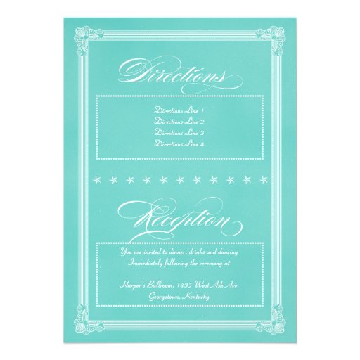 Robin's Egg Blue Poster Style Wedding Invitations