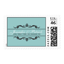 Robin's Egg Flourish Postage