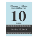 ROBIN'S EGG Wedding Table Number Card Reception Postcard