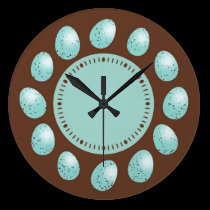 Robin's Eggs wall clocks