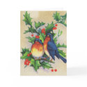 Robins & Holly Christmas cards by 50thbirthdaygifts Robins & Holly Christmas cards