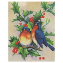 Robins & Holly Christmas Custom Letterhead