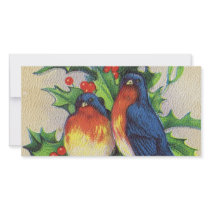 Robins & Holly Christmas Customized Photo Card