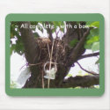 Robin's Nest - with a bow mousepads by karmasherbs Robin's Nest - with a bow mousepads