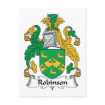 Robinson Family Crest postcards by coatsofarms Robinson Family Crest postcards
