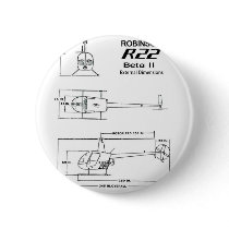 Robinson R-22 Pinback Buttons