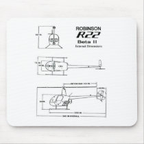 Robinson R-22 mousepads by iflytandemrotor Robinson R-22 mousepads