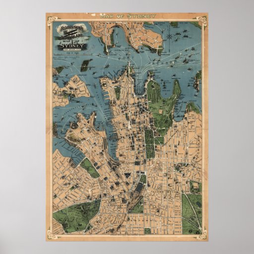 Robinson’s map of Sydney, NSW (1922) Reprint