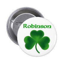 Robinson Shamrock Pinback Buttons