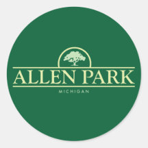 Roble del parque de Allen Etiqueta