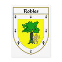 Robles Coat of Arms/Family Crest postcards by NameGame Robles Coat of Arms/Family Crest postcards