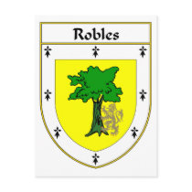 Robles Coat of Arms/Family Crest postcards by NameGame Robles Coat of Arms/Family Crest postcards