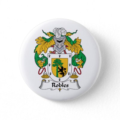 Robles Family Crest Buttons by coatsofarms