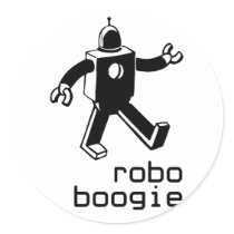Robo Boogie Round Sticker