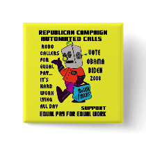ROBO  CALLER PINBACK BUTTON
