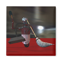 Robo Clean Magnet by MDKgraphics Robo Clean Magnet