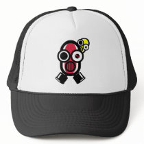 hardstyle, hardcore, old, skool, t-shirts, tshirts, deejay, club, wear, rave, smiley, merchandise, dance, defqon, qlimax, party, headhunterz, zany, showtek, hard, bass, jump, style, music, gas, mask, gabba, gabber, Trucker Hat with custom graphic design