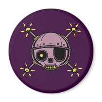 Robo Pirate magnets by skullabee Robo Pirate magnets