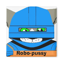 , Robo-pussy magnets by PS_DESIGNS , Robo-pussy magnets
